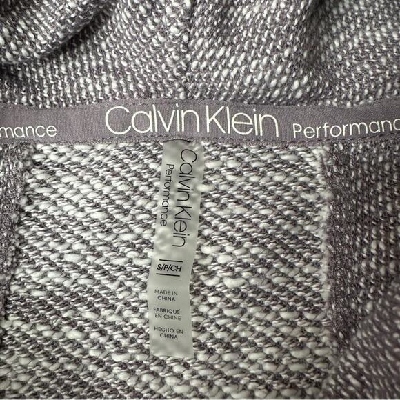 Calvin Klein Purple & Gray Crossover Knit Cowl‎ Neck Pullover Sweater Size S - Picture 6 of 10